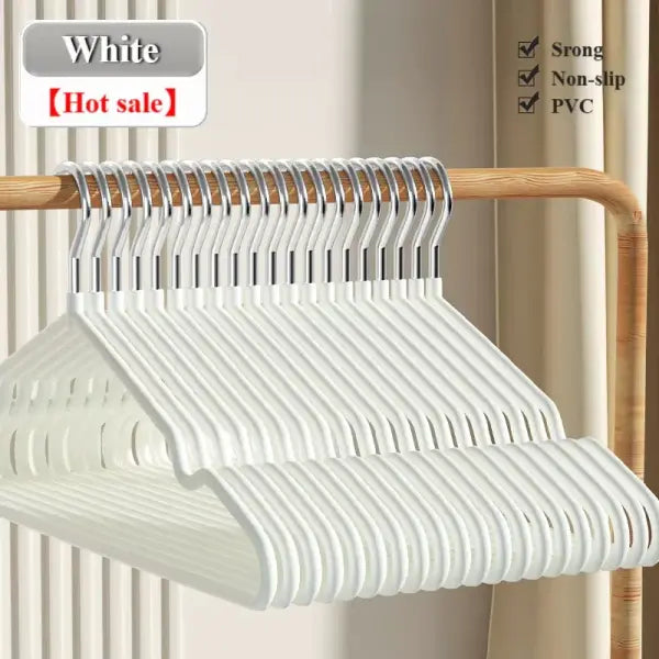 10-Pack Metal Traceless Hangers: Non-Slip, Heavy-Duty Space Savers for Bedroom Closets