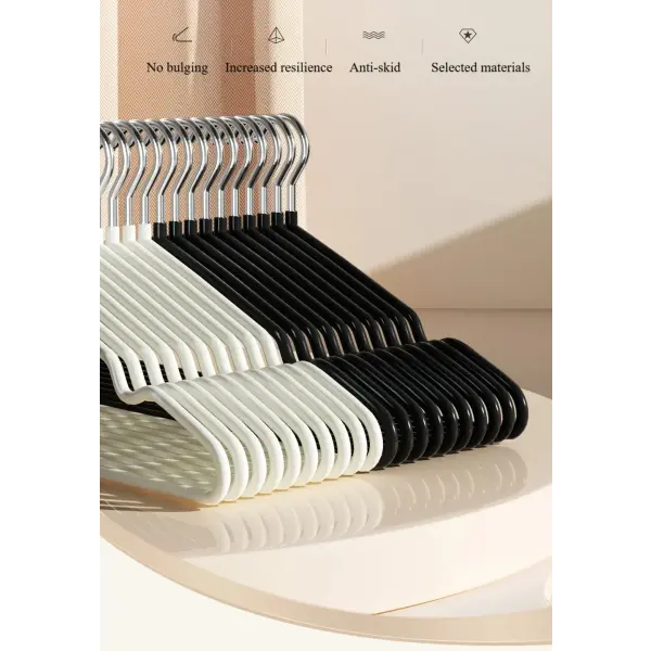 10-Pack Metal Traceless Hangers: Non-Slip, Heavy-Duty Space Savers for Bedroom Closets