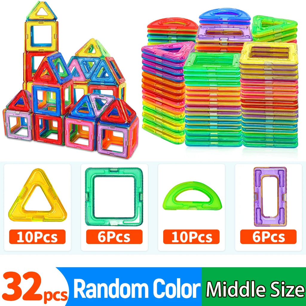 Magnetic Building Blocks DIY Magnets Toys medium size STEM Toys Construction Toys Learning Educational Magnet Toys