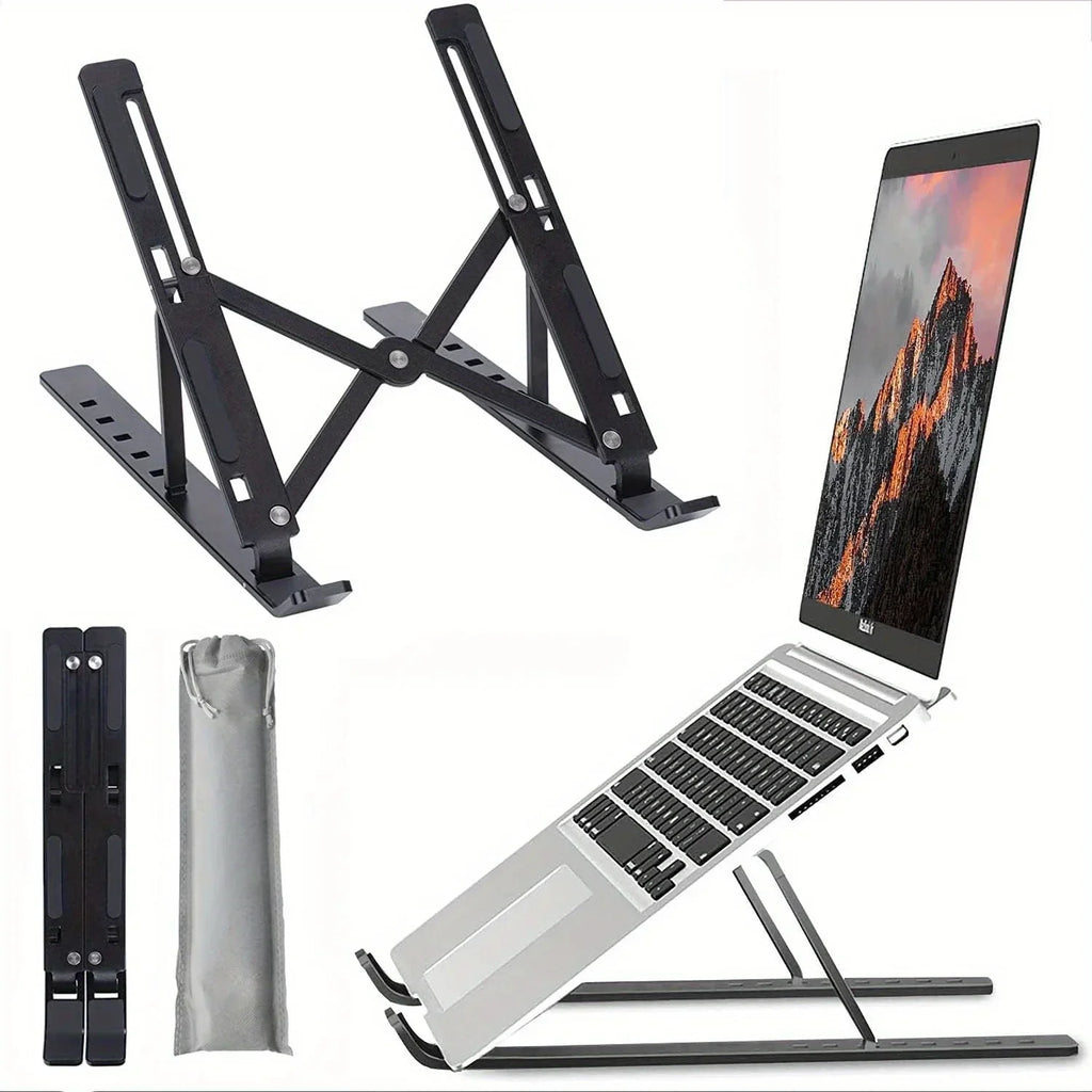 Laptop Stand Adjustable Aluminium 6-Level Foldable Portable 8-16 Inch