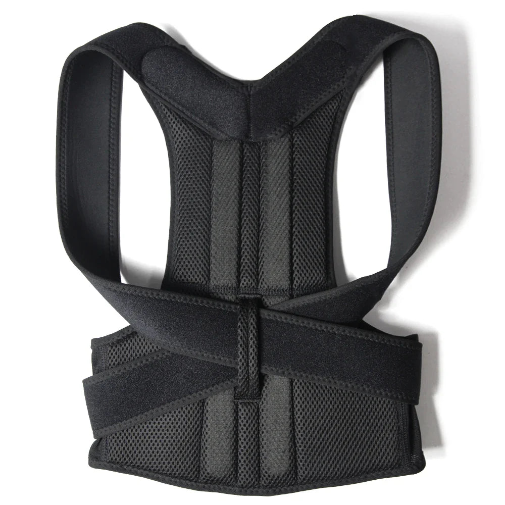 Adjustable Upper Back Posture Corrector Brace – Clavicle Support Shoulder Strap for Back Straightening and Posture Improvement