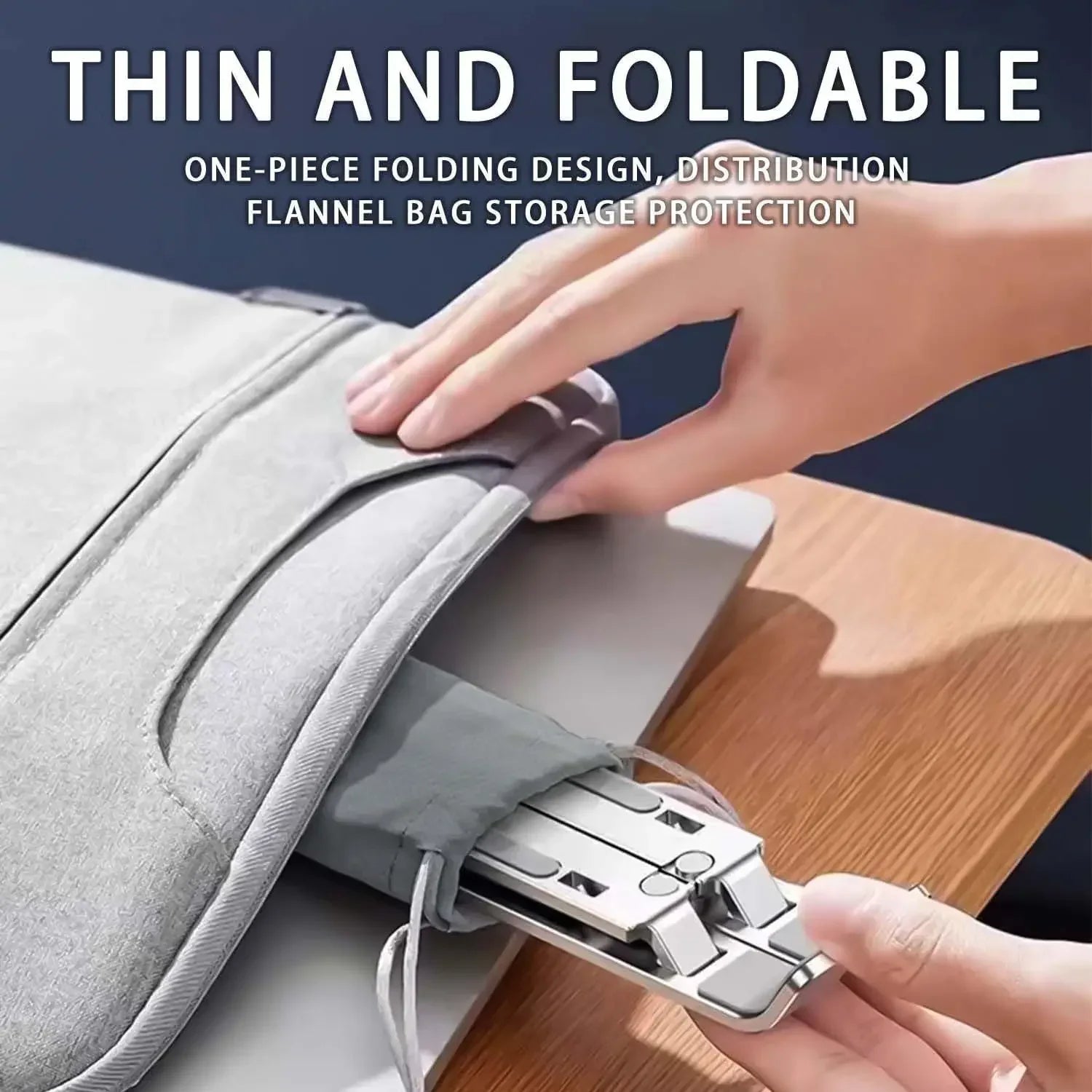 Laptop Stand Adjustable Aluminium 6-Level Foldable Portable 8-16 Inch