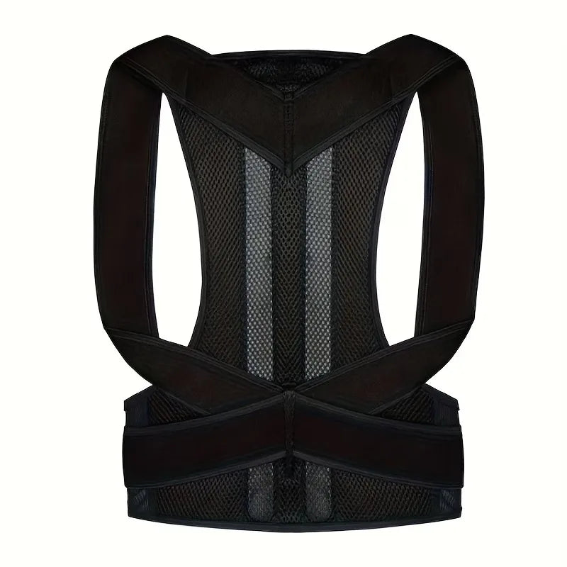 Adjustable Upper Back Posture Corrector Brace – Clavicle Support Shoulder Strap for Back Straightening and Posture Improvement