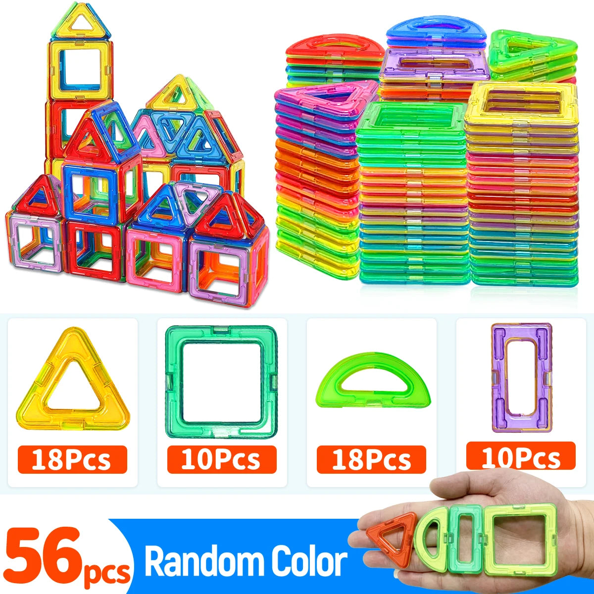 Magnetic Building Blocks DIY Magnets Toys medium size STEM Toys Construction Toys Learning Educational Magnet Toys