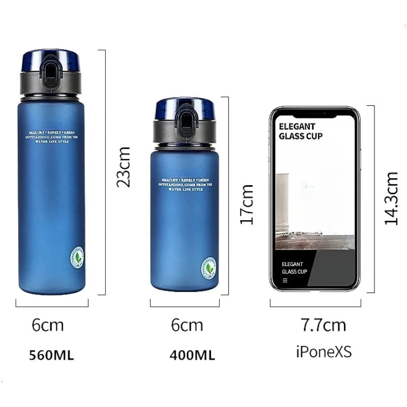 BPA-Free Leak-Proof Sports Water Bottle (400ml / 560ml)