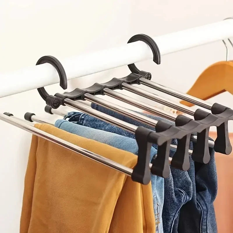 10-Pack Metal Traceless Hangers: Non-Slip, Heavy-Duty Space Savers for Bedroom Closets