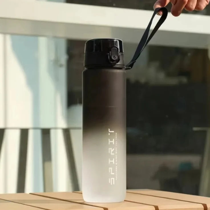 1 Liter Large Capacity Sports Water Bottle Leak Proof Colorful Plastic Cup Drinking Outdoor Travel Portable Gym Fitness Jugs